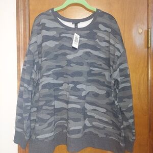 Gray Camouflage Women's Sweatshirt